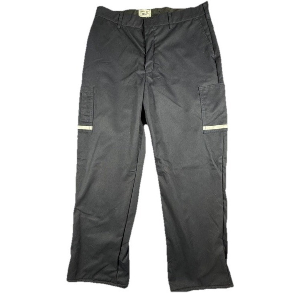 FedEx Pants Mens 40x30 Blue Insulated Cargo Fleece Lined Reflective Workwear